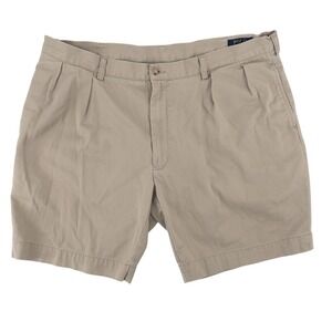 Polo Ralph Lauren Mens 40 Classic Fit Pleated 9" Beige Chino Shorts Preppy Khaki